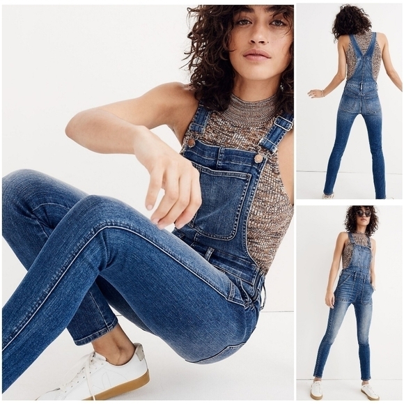 MADEWELL Skinny Overalls in Cedarburg Wash,  Size XS - Picture 1 of 16